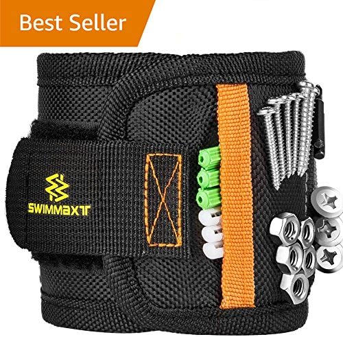 Swimmaxt Magnetic Wristband with Strong Magnets for Holding Screws, Nails, Drill Bits (New)