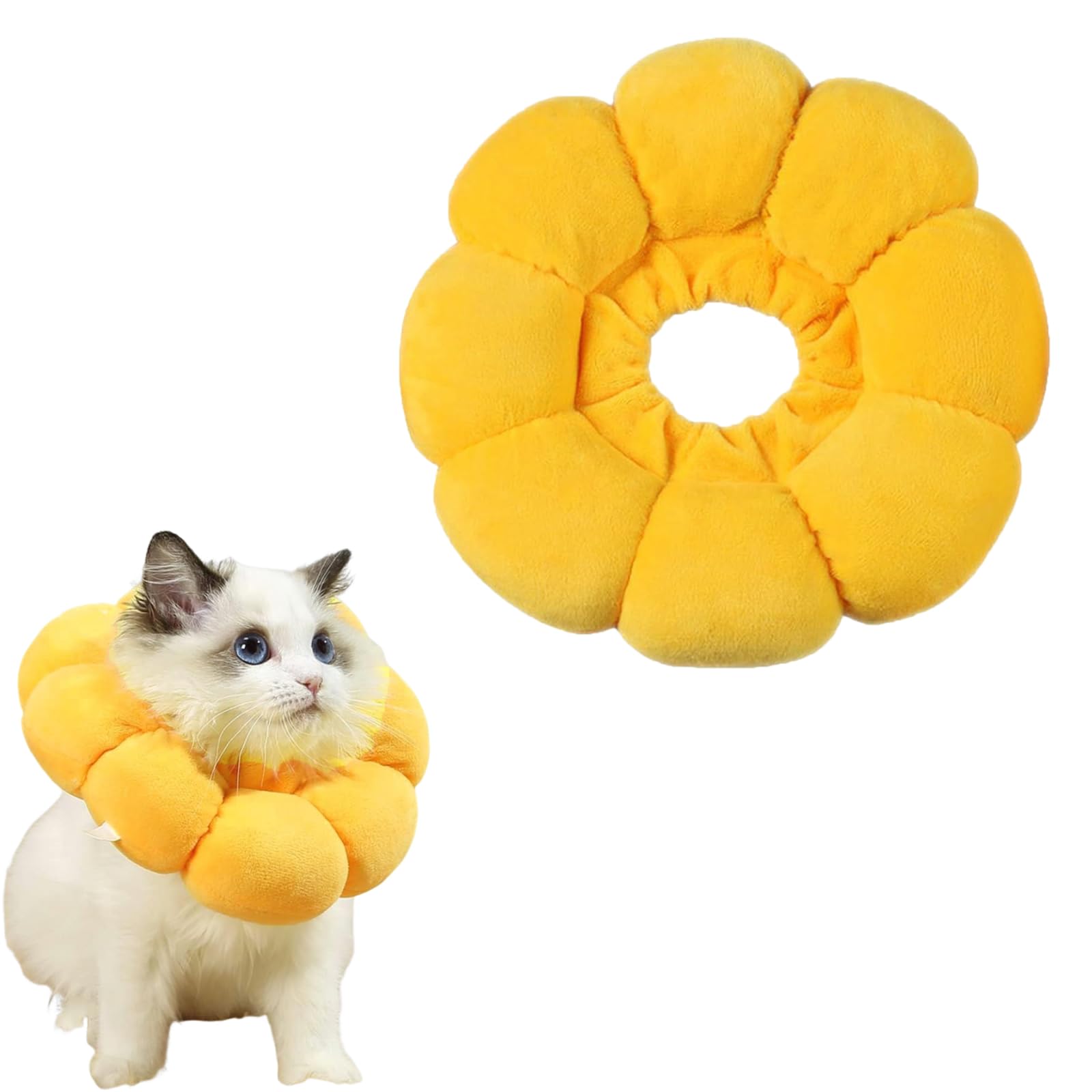 Cat Cone, Cat Cone Collar Soft, Cat Recovery Collar, Adjustable Pet Recovery Collar for Cats for Anti-Bite Lick Suitable for Pet Medical for Rehabilitation Wound Healing