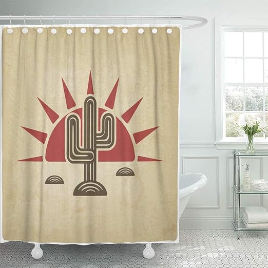 Amazon Com Semtomn Shower Curtain Southwest Brown Arizona Desert
