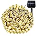 LE 100 LED Solar String Lights, 49ft/15m Waterproof, Fairy Lights for Christmas Garden Party Patio Outdoor Decoration (Warm White - 100 LED)