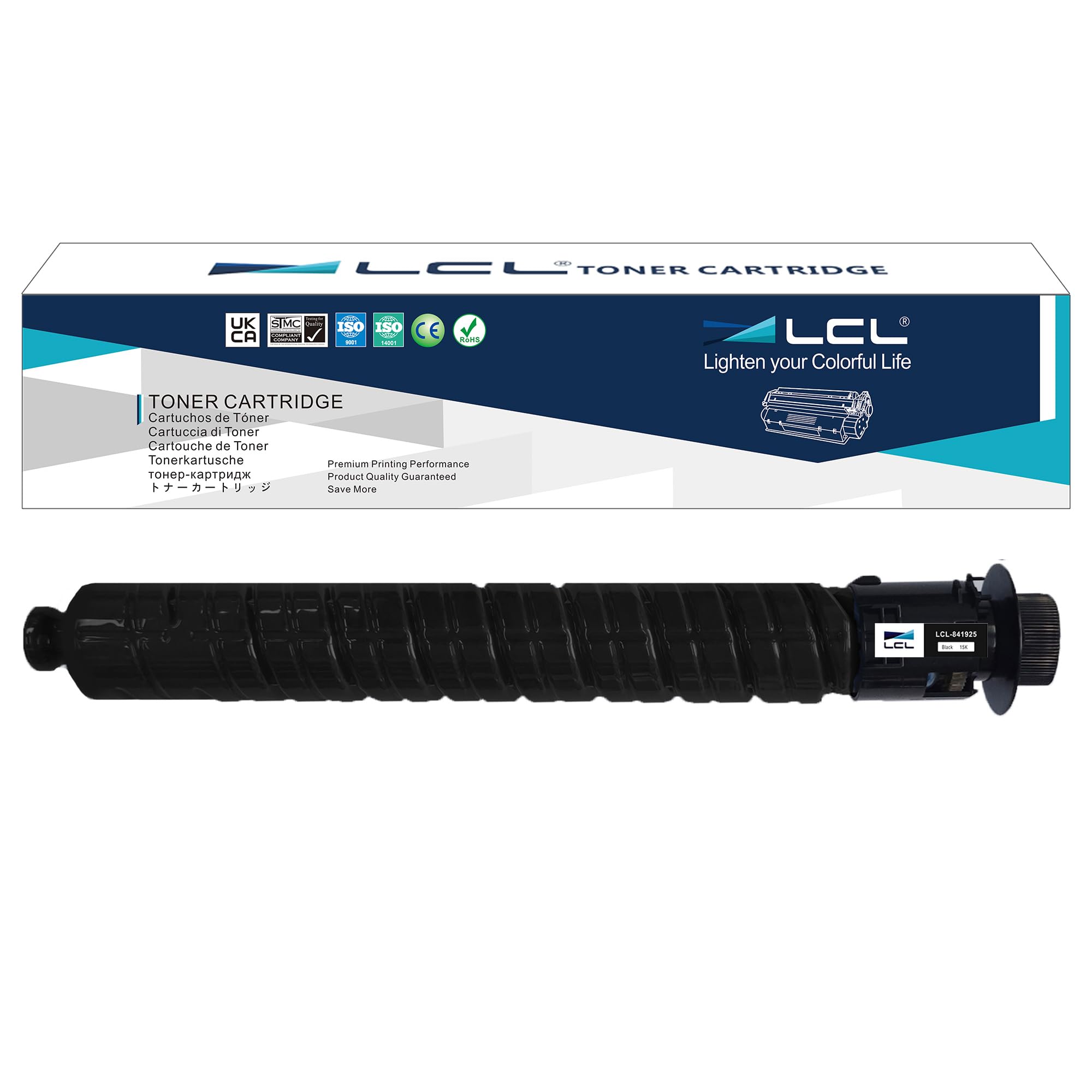 LCL Compatible Toner Cartridge 841925 MP C2003 MP C2503 (1PK Black) Replacement for Ricoh Aficio MP C2003 MP C2503 MPC2003 MP C2503 MP C2004 MP C2504