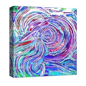Canvas Wall Art Abstract Oil Painting Features Painting Artwork for Home Decor Framed - 12x12 inches