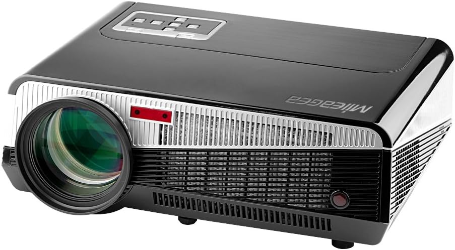 Mileagea HD Projector Full Color 720P 2800 Lumens Digital TV Single LCD Panel LED Technology Multimedia Beamer Home Cinema