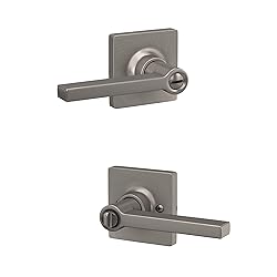 Lock Scout Straight Lever with Square Trim Bedroom