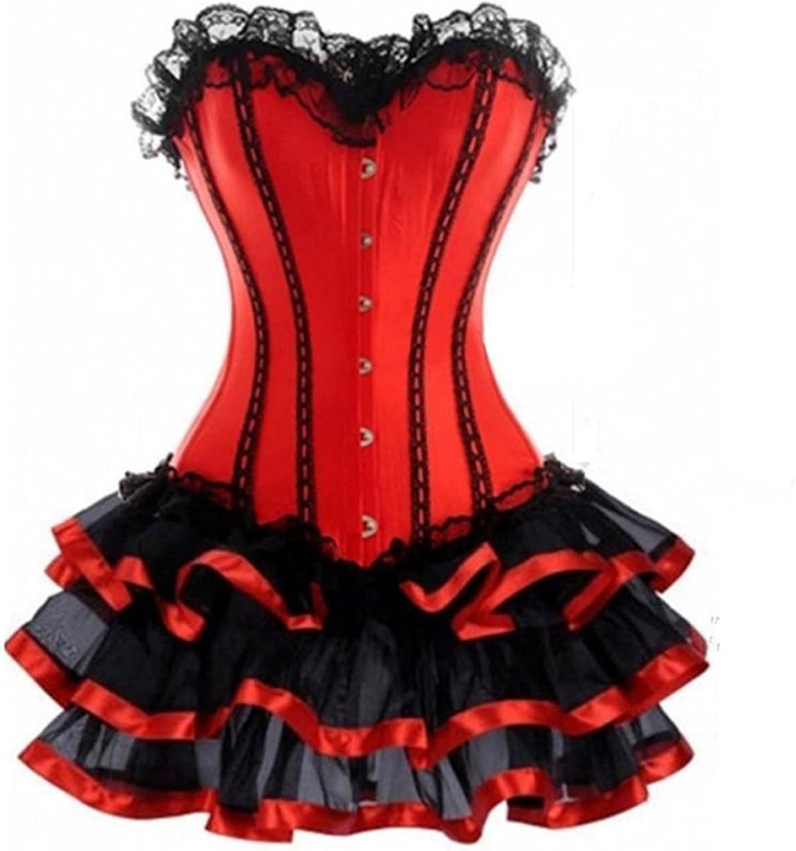 red corset dress