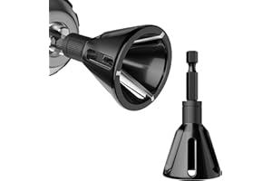 Fixm Tungsten Carbide Deburring Chamfer Tool Drill Bit 3/16"-1"(5mm-25mm). Black, Remove Burr, Bolts and Fasteners, Quick Release Hexagon Shank