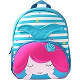 Toddler Backpack, Waterproof Preschool Backpack, 3D Cute Cartoon Neoprene Animal Schoolbag for Kids, Lunch Box Carry Bag for 