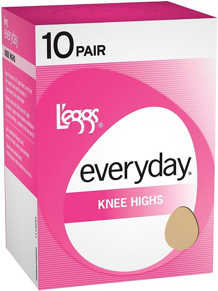 L'eggs Everyday Knee Highs Reinforced Toe RT 10 Pair