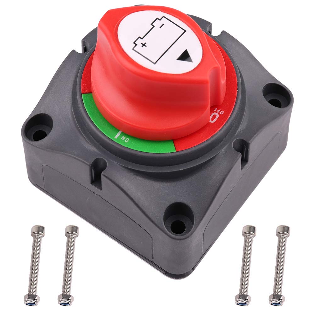 Photo 1 of 12V 24V 48V Battery Disconnect Master Cutoff Switch for Marine Boat RV ATV UTV Vehicles, Waterproof Heavy Duty Isolator (On/Off)