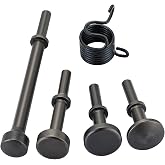weyleity 5PCS Smoothing Air Hammer Bits Tool Set 0.401" Shank | Pneumatic Chisel Bits Tools Kit with Spring, Extended Length Smoothing Air Hammer Tool Kit Smoothing Pneumatic Air Hammer