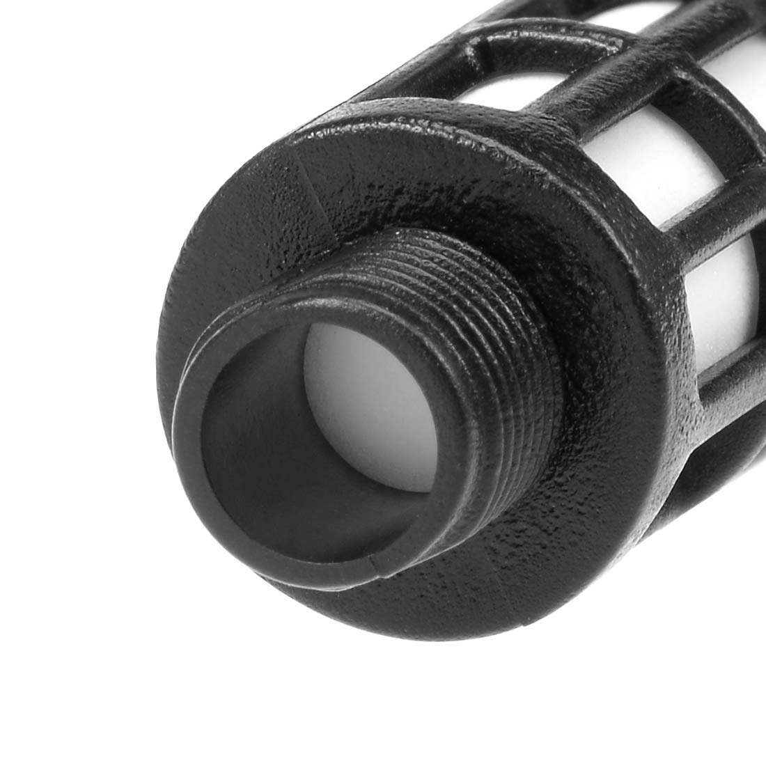 sourcingmap Plastic Pneumatic Muffler Exhaust 1/8 G Black, 5pcs, 1/8 PT - Image 4