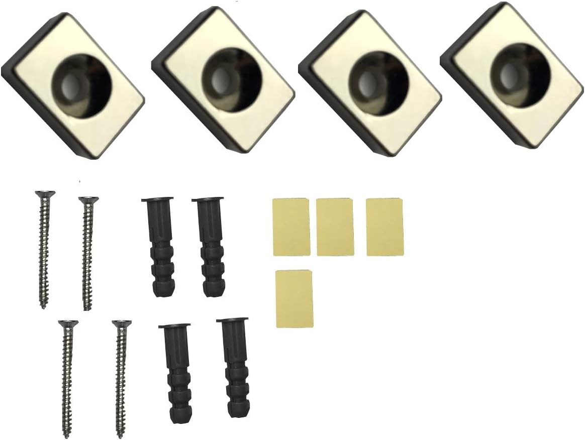 Garage Organizing Tool Magnets (Set of 4) - Strong Adhesive or Wall Mount Screws - A Magnetic Solution for Pegboard, Cabinets, Tool Box, and Storage