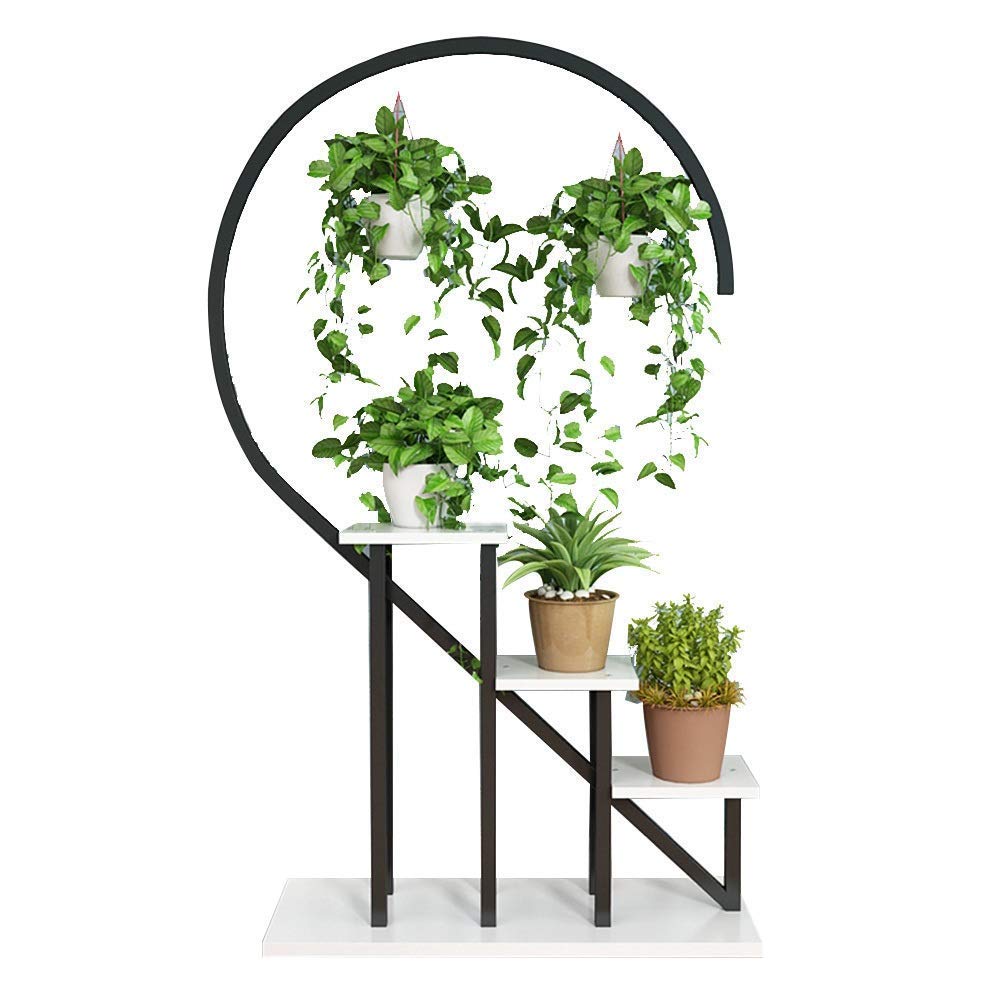 chishizhenxiang Plant Flower Stand Floor Semicircle Rectangular ...