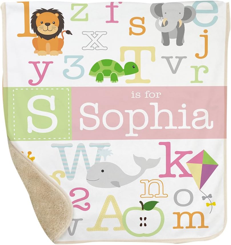 personalized sherpa baby blanket