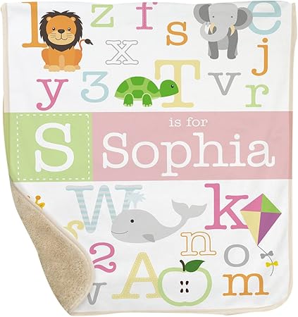 personalized sherpa baby blanket