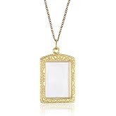 CHGCRAFT Shadow Box Pendants Alloy Rectangle Pendant Picture Frame with Glass Window for Pendant Jewelry Necklace Making 53.5×35mm
