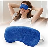 Microwave Heated Eye Mask, Steam Warm Compress for Dry Eyes, Work with Relieve, Blepharitis & Stye Treatment (Blue)