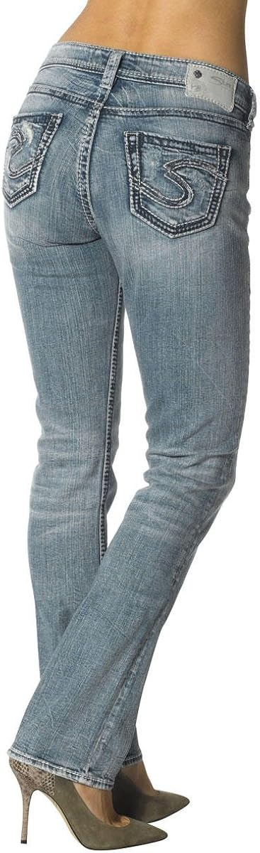 Silver Jeans Co. Women's Suki Curvy Fit High Rise Baby Bootcut Jean: Clothing