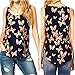 Lisingtool Women's Butterfly Print Sleeveless Chiffon Tank Top Shirts Crew Vest (XXX-Large)