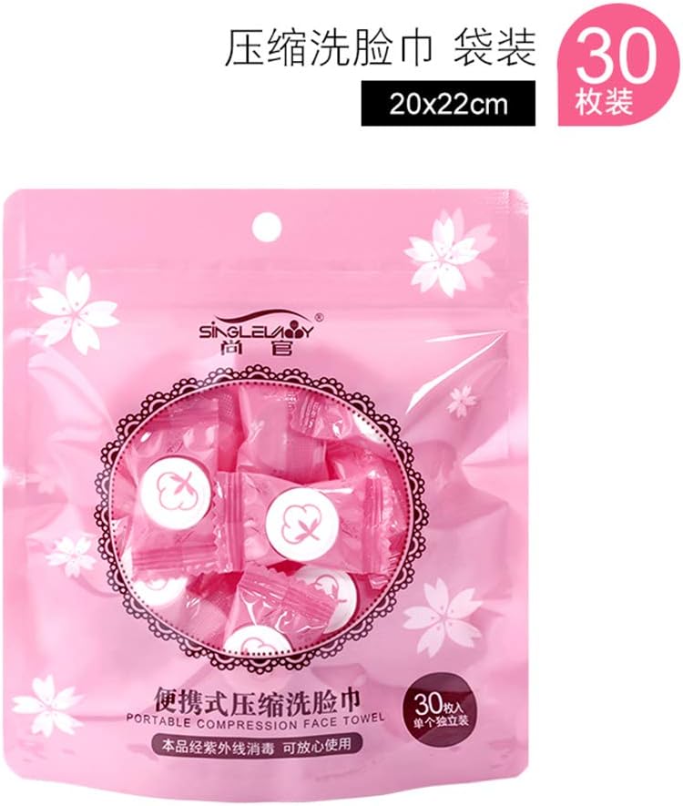 Compressed Wipes, Baby Wipes Wet Wipes Travel Disposable Napkins Mini Magic Coin Tissues Portable for Camping Home Beauty Travel Sports Outdoor (30 pcs)