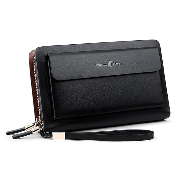 Haixin Leder Mann Tasche Handgelenk Tasche Mann schwarz Business Handtasche große Brieftasche Leder Tasche Geschäftsleute Han