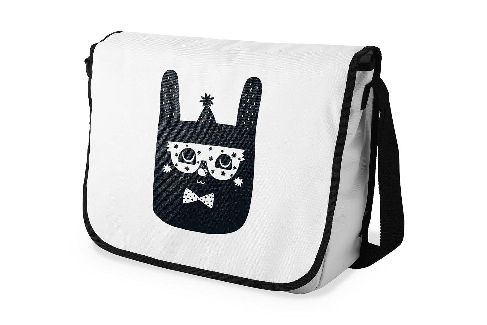 Bonamaison Digitally Printed Messenger School Bag for Students, Cross Body Bag, Courier Bag, Shoulder Bag for School, Back to School, Size: 29x36 Cm