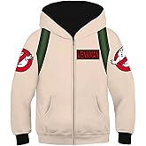 Groydbna Toddler Kids Halloween Hoodie Cosplay Costume Ghoul Hunter Printed Sweatshirt Jacket