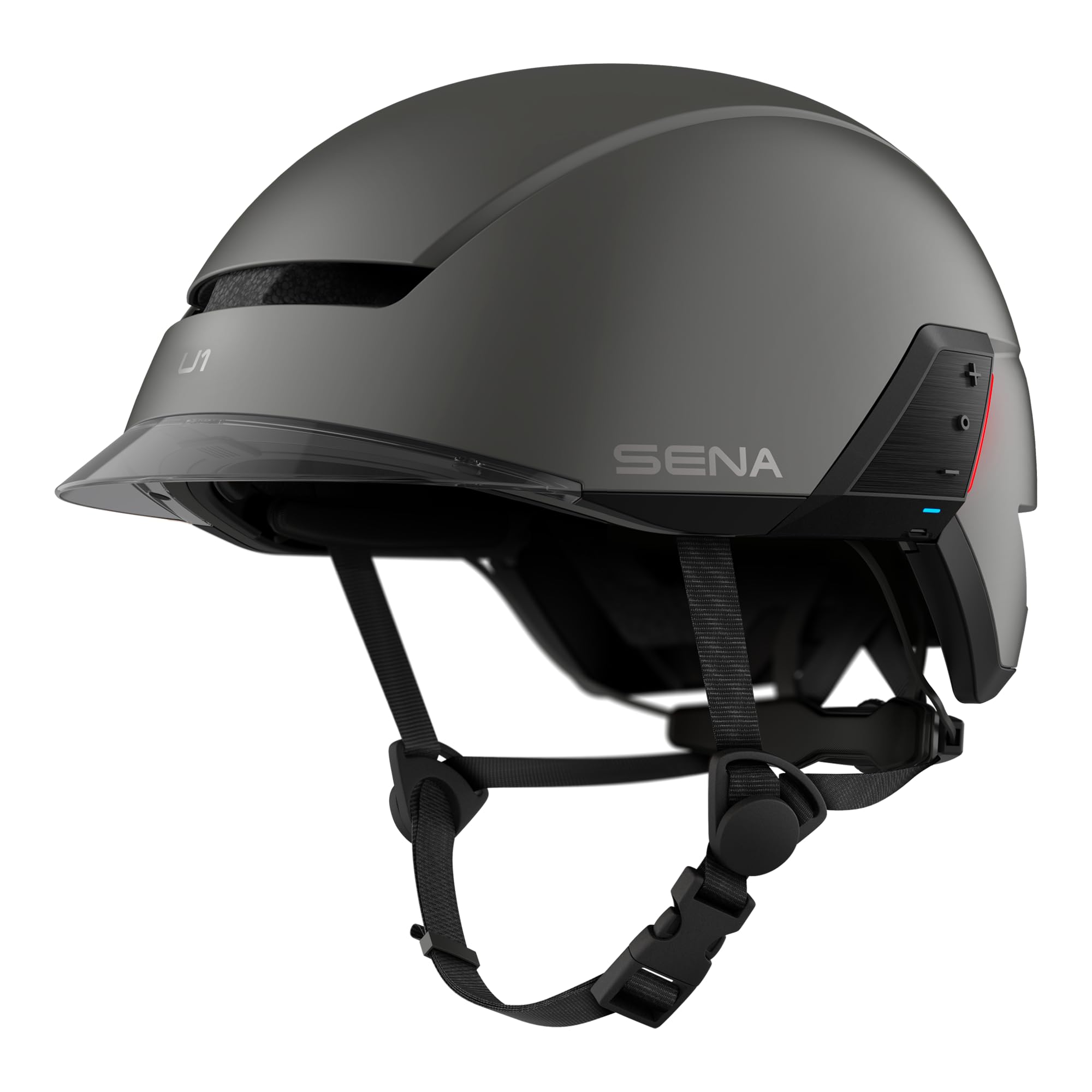 Photo 1 of Sena U1 E-Bike Smart Helmet with Mesh 2.0 Intercom (Matte Gray, L)