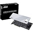 ASUS Hyper M.2 X16 PCIe 4.0 X4 Expansion Card Supports 4 NVMe M.2 (2242/2260/2280/22110) up to 256Gbps for AMD 3rd Ryzen sTRX40, AM4 Socket and Intel VROC NVMe Raid