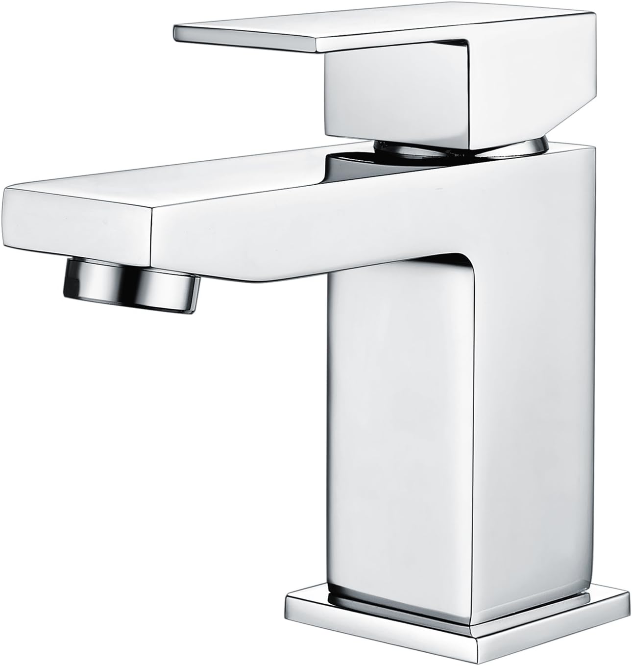 Funime Basin Taps Square Cloakroom Bathroom Sink Taps Mixers Chrome Brass With Uk Standard Hoses Amazon Co Uk Diy Tools