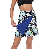 HDE Womens Reversible Wrap Skirt - Swim Coverup Adjustable Snap Wraparound Waist with Zip Pocket for Travel Swim Beach Hawaii
