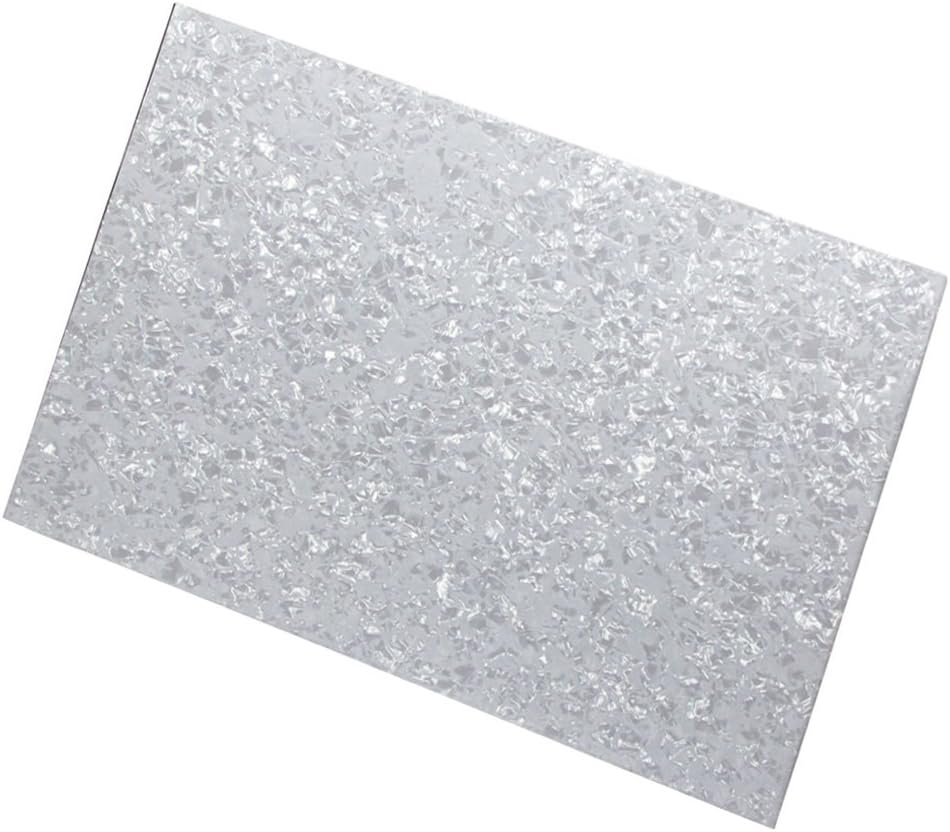 FLEOR Pickguard Material Blank Electric Guitar Scratchplate Sheet for CuSTm ST TL TE Bass Electric Guitar Guard, 4Ply White Pearl - Image 4