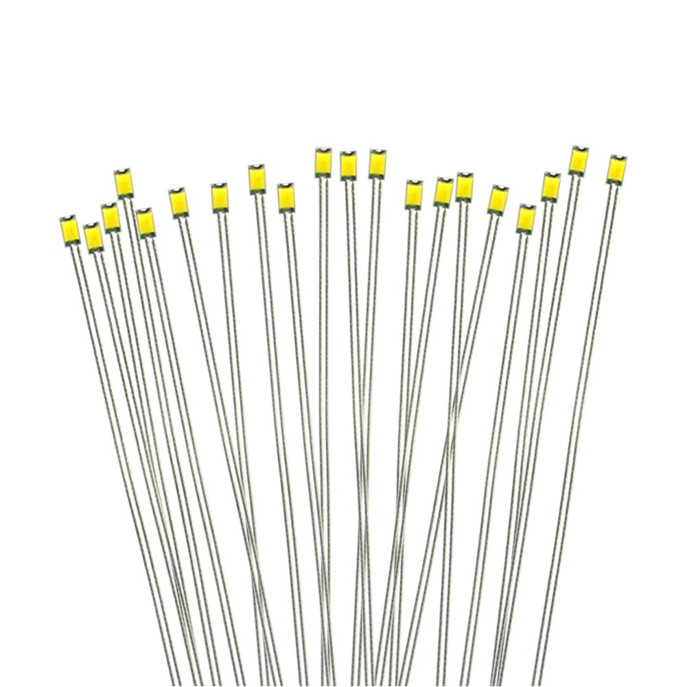 Evemodel T0603WM 20pcs Pre-soldered Micro Litz Wired Leads Warm White SMD Led 0603 New