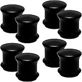 Pexveiuu 14G-12mm Solid Acrylic Clear Opalite/Black Gauges for Ears Plugs with O-Rings Single Flare Gauges Stretching Kit Ear Expander Piercing Jewelry for Women Men