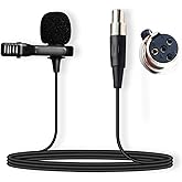 Nicama LVM5 Omni-Directional Lavalier Microphone 4-pin XLR Output Compatible with Shure Wireless Microphone Belt Pack Transmitter T1, ULX1, UR1, PG1, PGX1, PGXD1, SLX1, BLX1, BLXD1