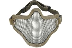 MECO(TM)Matrix Iron Face Carbon Steel "Striker" Metal Mesh Lower Half Mask (Army Green)