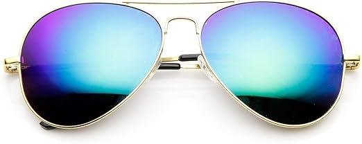 turquoise mirrored aviator sunglasses