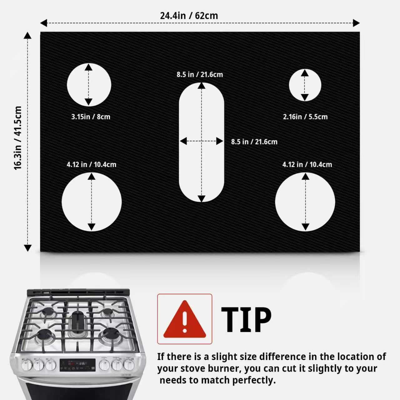 2 Pack Stove Covers, Gas Range Protectors for Samsung Gas Range Stove Cover Reusable Stove Top Covers for Samsung Gas Burners, Oven Liners Mat Gas Range Protectors Covers Non-Stick Washable