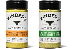 Savory Comfort Duo – Caramelized Onion Butter & Buttery Garlic Herb Seasonings – Gourmet Spice Set – 2-Pack (176g/6.2 oz + 14