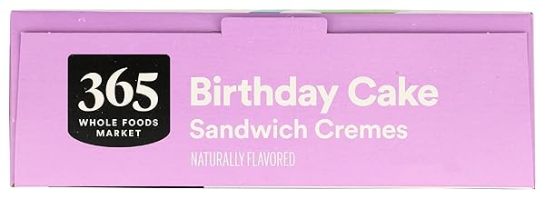 365 BY WHOLE FOODS MARKET, BIRTHDAY CAKE SANDWICH CREME, 20 OUNCE