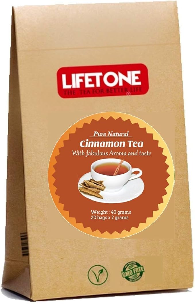 lifetone the tea for better life, Cinnamon Tea | Delicious Antioxidant | Ceylon True Cinnamon| 20 Teabags
