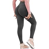 KIWI RATA Women Scrunch Butt Yoga Pants High Waist Sport Workout Leggings Trousers Tummy Control Tights