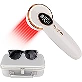 4x808nm+12x650nm, 3500mAh Battery, 4Hz pulsed Near Infrared Red Light Therapy Treatment for Body Pain Relief, Handheld Cold Light Therapy Device for Dogs Cats Horse Pets