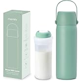 36-Hour Portable Breastmilk Storage Bottle, 20oz Vacuum Insulated Stainless Steel Breast Milk Cooler Bottle, TSA Approved Breast Milk Chiller for New Moms, Outdoor, Travel, Office​ - Green