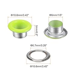 HARFINGTON 200 Set Color Round Grommets 6mm