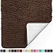 GORILLA GRIP Bath Rug Mat 30x20, Thick Soft Absorbent Chenille, Quick Dry Microfiber Mats, Rubber Backing Washable Shower Floor Rugs, Bathmat Runner, US Designed Bathroom Home Decor Accessories Brown