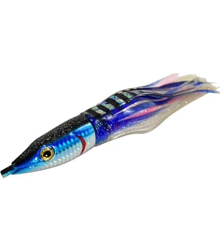 Bluewing Tuna Feather Daisy Chain Squid Chain Fishing Teaser Lure With 4in Feathered Trolling Squids And Stainless Steel Trolling Hook Big Game - View #11