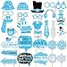 Snowflake Photo Booth Props Frozen Party Decorations Winter Wonderland Party Favor for Holiday Party, Christmas Party Supplies