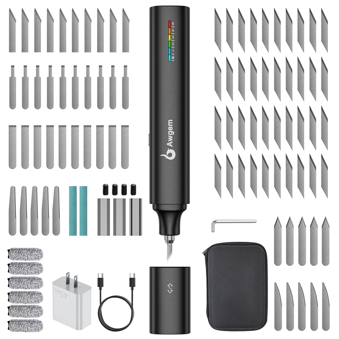 Photo 1 of 45W Ultrasonic Cutter Knife,2in1 Ultrasonic Cutter & Polisher(AC Charger-No Battery),40KHz Vibration,5 Cutting Powers,For 3D Printing, Woodworking, Prototyping,Model Mods & DIY