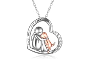 YFN Sterling Silver Keepsake Dog Pendant Necklace Dog Lover Memorial Gifts for Women